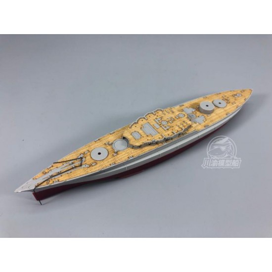 1/700 USS Maryland BB-46 Battleship 1946 Wooden Deck w/Metal Chain for Trumpeter kits #05769