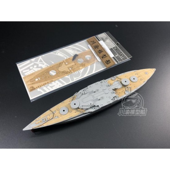 1/700 USS West Virginia BB-48 1945 Battleship Wooden Deck w/Metal Chain for Trumpeter kits #05772 
