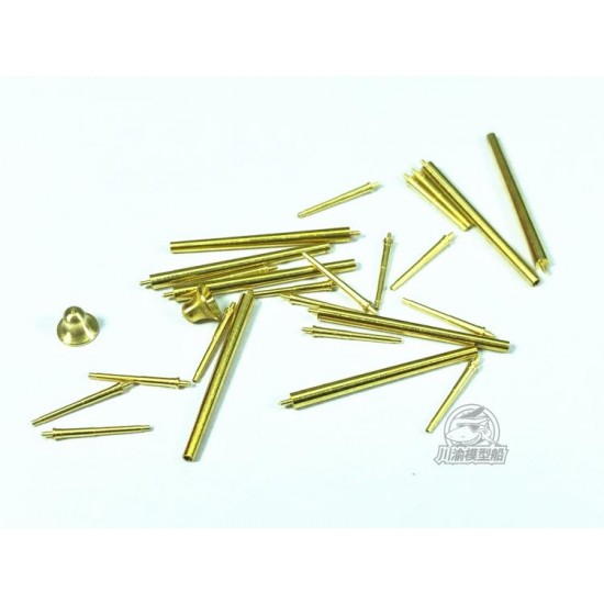 1/200 Yorktown Class USS Hornet (CV-8) Aircraft Carrier Metal Gun Barrel 127mm x8, 28mm x16, Ship Bell x2