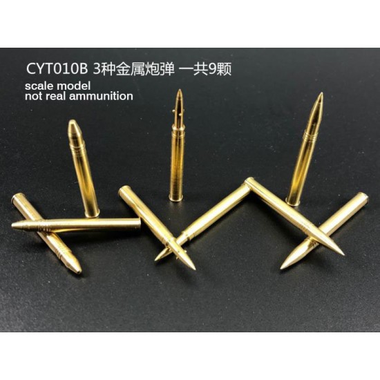 1/35 Panzerkampfwagen E-100 96/128mm Metal Ammunition set (9pcs)