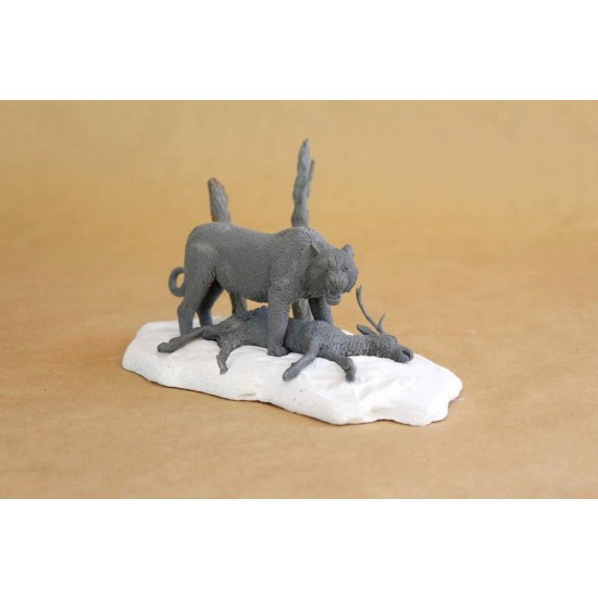 90mm, 1/20 Siberian Tiger with Prey