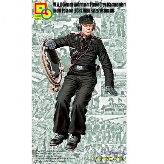 1/16 WWII German Wehrmacht Panzer Crew (Commander) for Luchs/Tiger/Panzer IV/StuG III