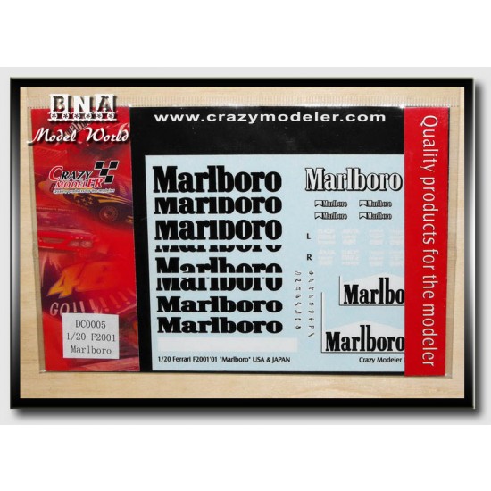 Decals for 1/20 Ferrari F2001'01 "Marlboro" USA & Japan