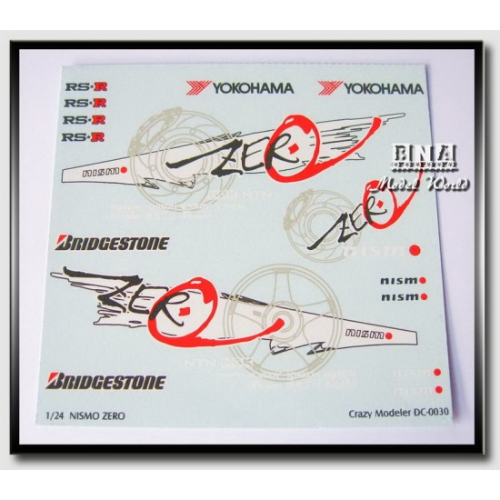 Decals for 1/24 Nissan R34/Nismo Zero