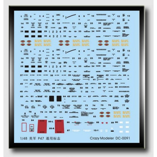 Decals for 1/48 American Army P47 Logo (for general use)