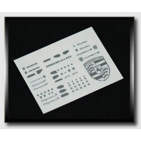 Metal Transfer - 1/24 Porsche Silver Metal Logo