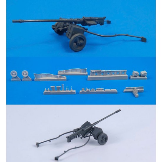 1/35 WWII Swiss Anti-Tank Rifle Solothurn S-18/1000 with Wheeled Carriage