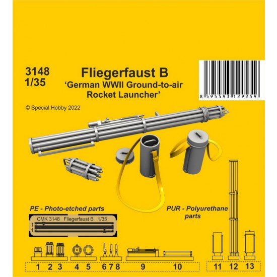 1/35 WWII German Fliegerfaust B Ground-To-Air Rocket Launcher