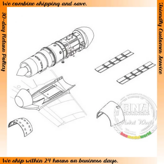 1/48 Messerschmitt Me 262A Engine Set (Jumo 004) for Tamiya kits