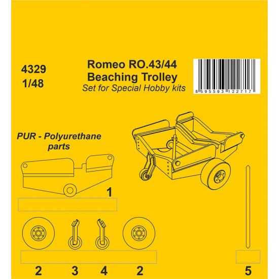 1/48 Romeo Ro.43/44 Beaching Trolley for Special Hobby kits