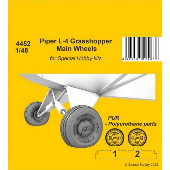 1/48 Piper L-4 Grasshopper Main Wheels for Special Hobby kit