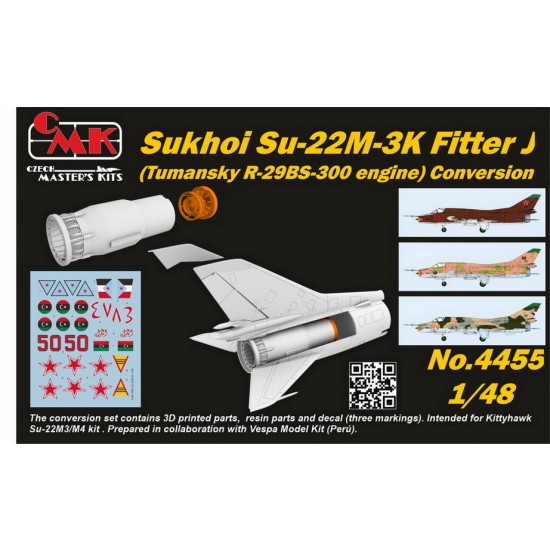 1/48 Sukhoi Su-22M-3K Fitter J (Tumansky R-29BS-300 Engine) Conversion set for Kitty Hawk kits
