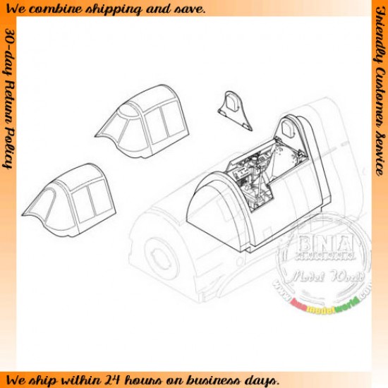 1/32 Grumman F6F-3/5 Hellcat Interior Set for Hasegawa kit