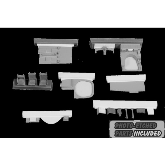 1/72 B-25C/D Mitchell Pilots' Cockpit and Radio Compartment for Airfix kits