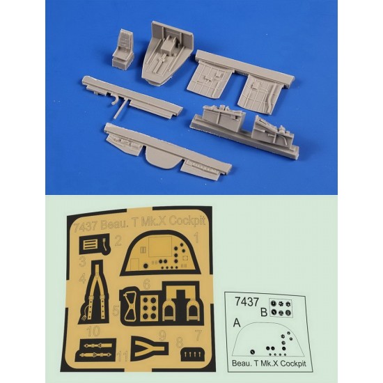 1/72 Beaufighter TF Mk.X Cockpit Detail Set for Airfix kits