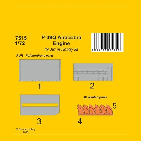 1/72 P-39Q Airacobra Engine for Arma Hobby kit
