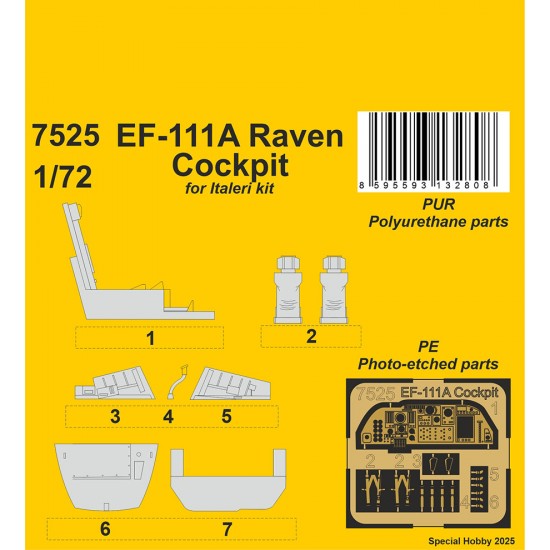 1/72 General Dynamics F-111E Aardvark Cockpit for Italeri kit