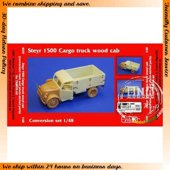 1/48 Steyr 1500 Cargo Truck Wood Cab Conversion Set for Tamiya kit