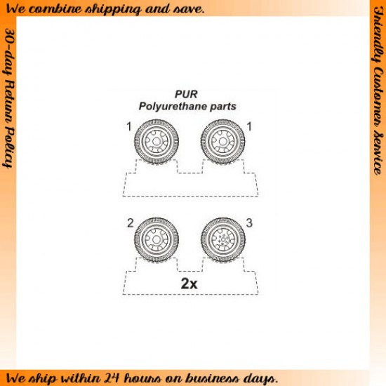 1/72 German Opel Blitz 4x2 Wheels Set for Roden kit 