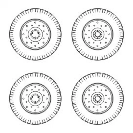 1/72 Chevrolet C.15A Wheels small type 9x16 (DUNLOP Cross Country)