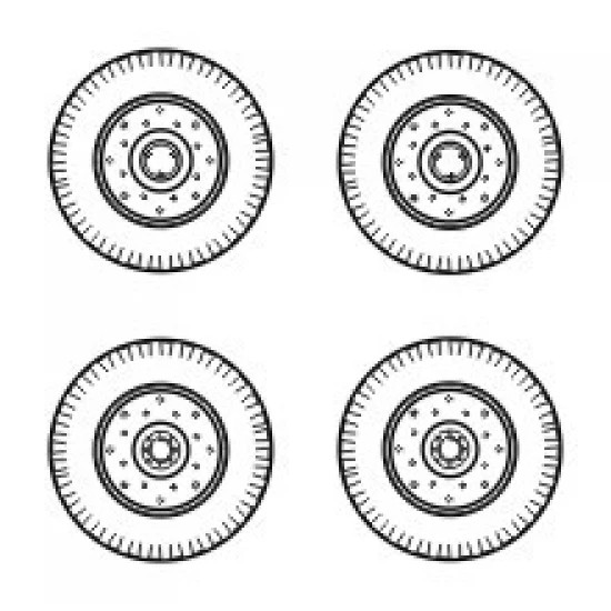 1/72 Chevrolet C.15A Wheels small type 9x16 (FIRESTONE)