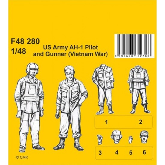 1/48 Vietnam War US Army AH-1 Pilot and Gunner