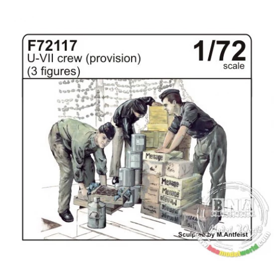 1/72 German U-VII Crew (Provision) (3 Figures)