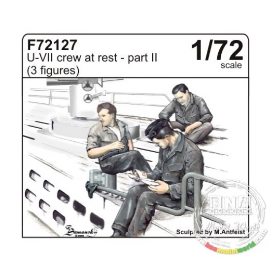 1/72 German U-VII Crew At Rest Part II (3 Figures)