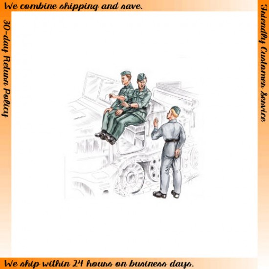 1/72 German Driver and Personnel for FAMO (3 Figures)
