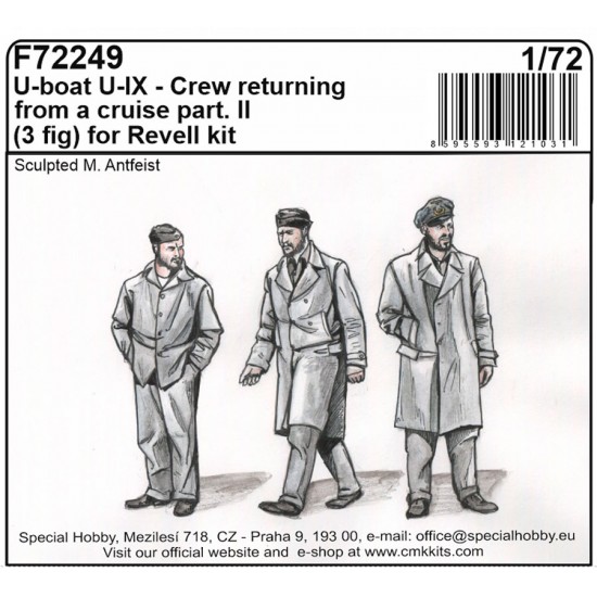 1/72 U-boat U-IX Crew returning from Cruise part. II (3 figures) for Revell kit