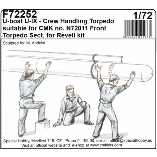 1/72 U boot IXC Crew Handling Torpedo (3 figures)