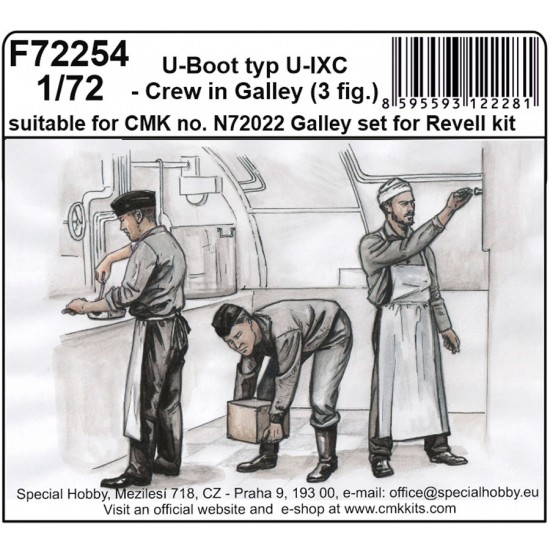 1/72 U-Boot typ IXC Crew in Galley (3 figures)