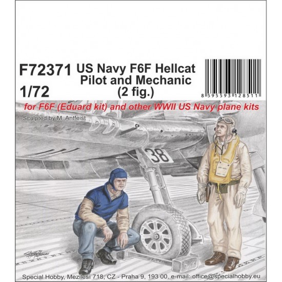 1/72 US Navy F-6F Hellcat Pilot and Mechanic (2 figures)