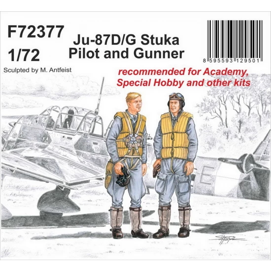 1/72 WWII Junkers Ju-87D/G Stuka Pilot and Gunner