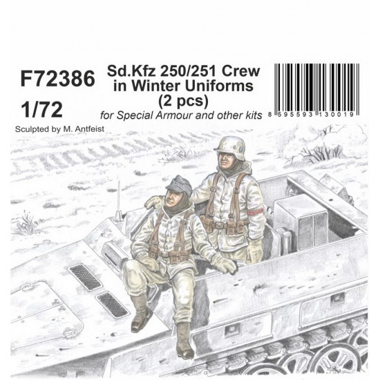 1/72 SdKfz 250/251 Crew in Winter Uniforms for Special Armour and others kits