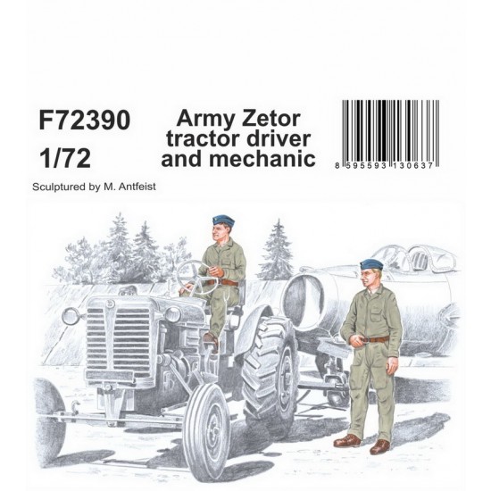 1/72 Army Zetor Tractor Driver and Mechanic