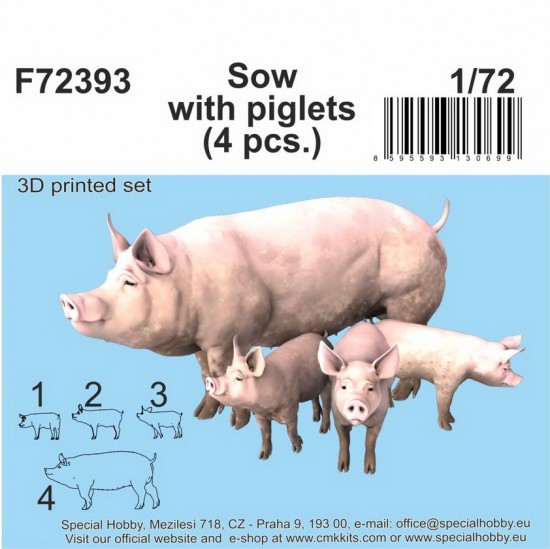 1/72 Sow with Piglets