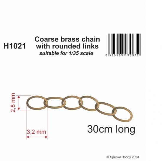 1/35 Coarse Brass Chain with Round Links (L: 30cm)
