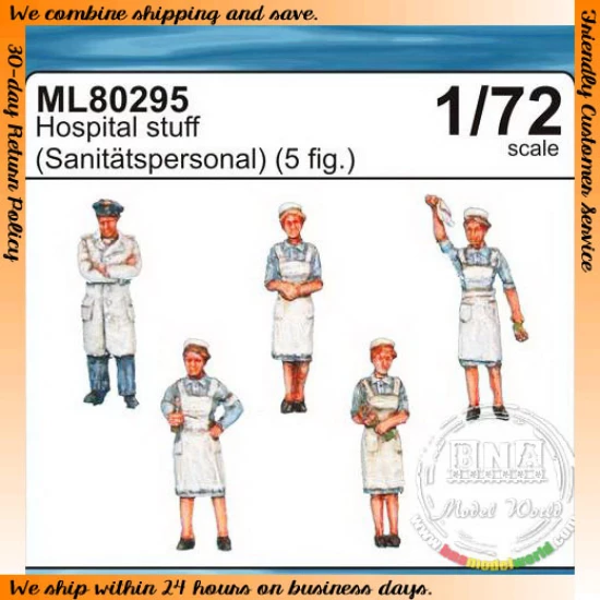 1/72 Hospital Staff (5 Figures)