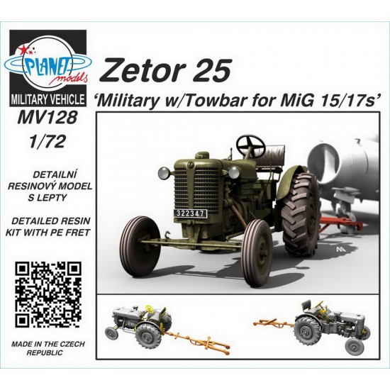 1/72 Post WWII Zetor 25 Military w/Towbar for MiG 15/17s