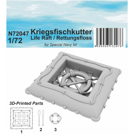 1/72 Kriegsfischkutter Life Raft / Rettungsfloss for Special Navy kit