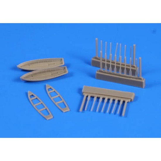 1/200 8 m Cutter (2pcs) with Paddles for Trumpeter kits