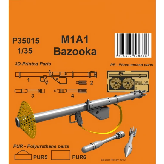 1/35 M1A1 Bazooka Recoilless Rocket Anti-tank Weapon