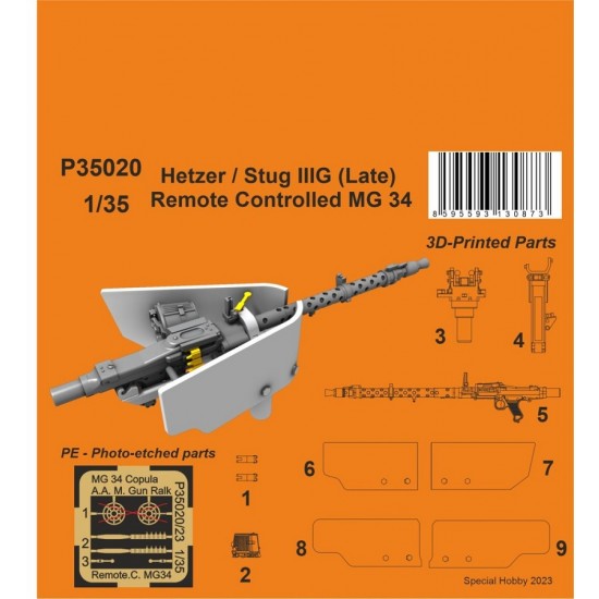 1/35 WWII Hetzer / Stug IIIG (Late) Remote Controlled MG 34