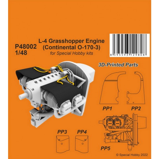 1/48 L-4 Grasshopper Engine (Continental O-170-3)