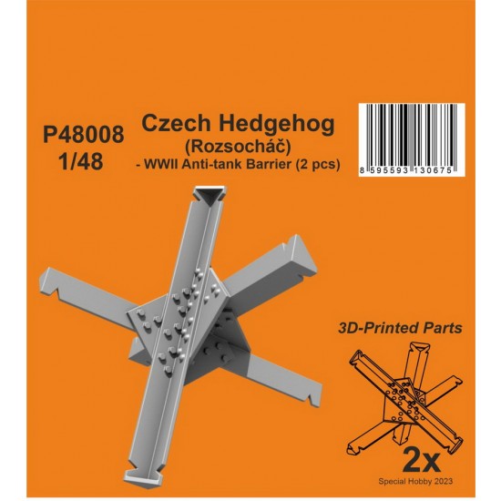 1/48 WWII Czech Hedgehog (Rozsochac) Anti-tank Barrier (4pcs)
