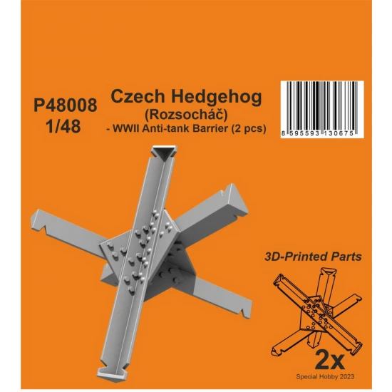 1/48 WWII Czech Hedgehog (Rozsochac) Anti-tank Barrier (4pcs)