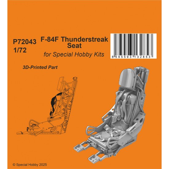1/72 Modern Republic F-84F Thunderstreak Seat for Special Hobby Kits