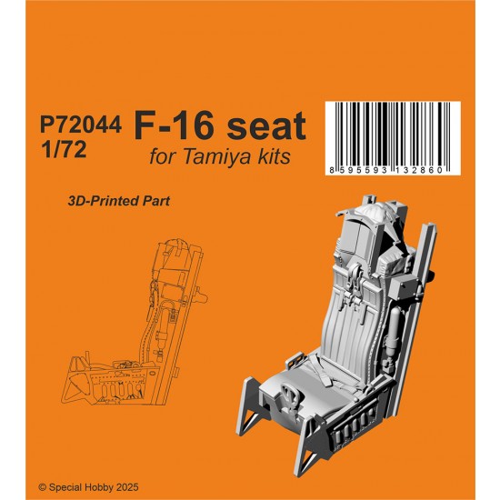 1/72 Modern F-16 Fighting Falcon Seat for Tamiya kits