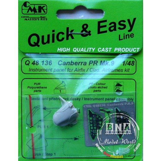 1/48 Canberra PR Mk.9 Instrument Panels for Airfix / Cl. Airframes kit
